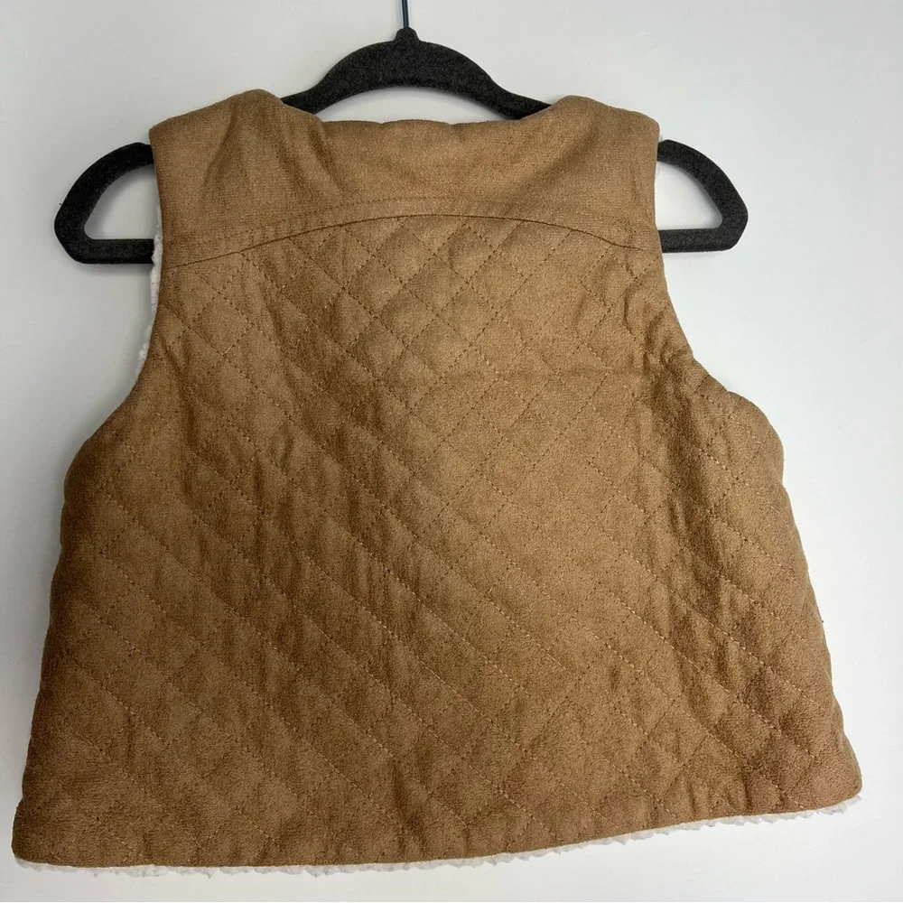 Gymboree Toddler Girls‎ Sherpa Lined Quilted Vest Brown Size 3T